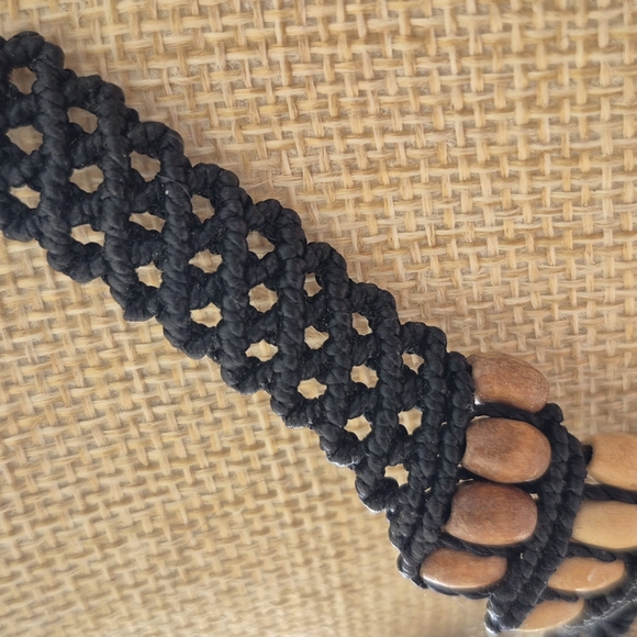 Macrame Thread Elephants Skin Jasper Pendant Gemstone Handmade Ethnic Necklace - Picture 8 of 8